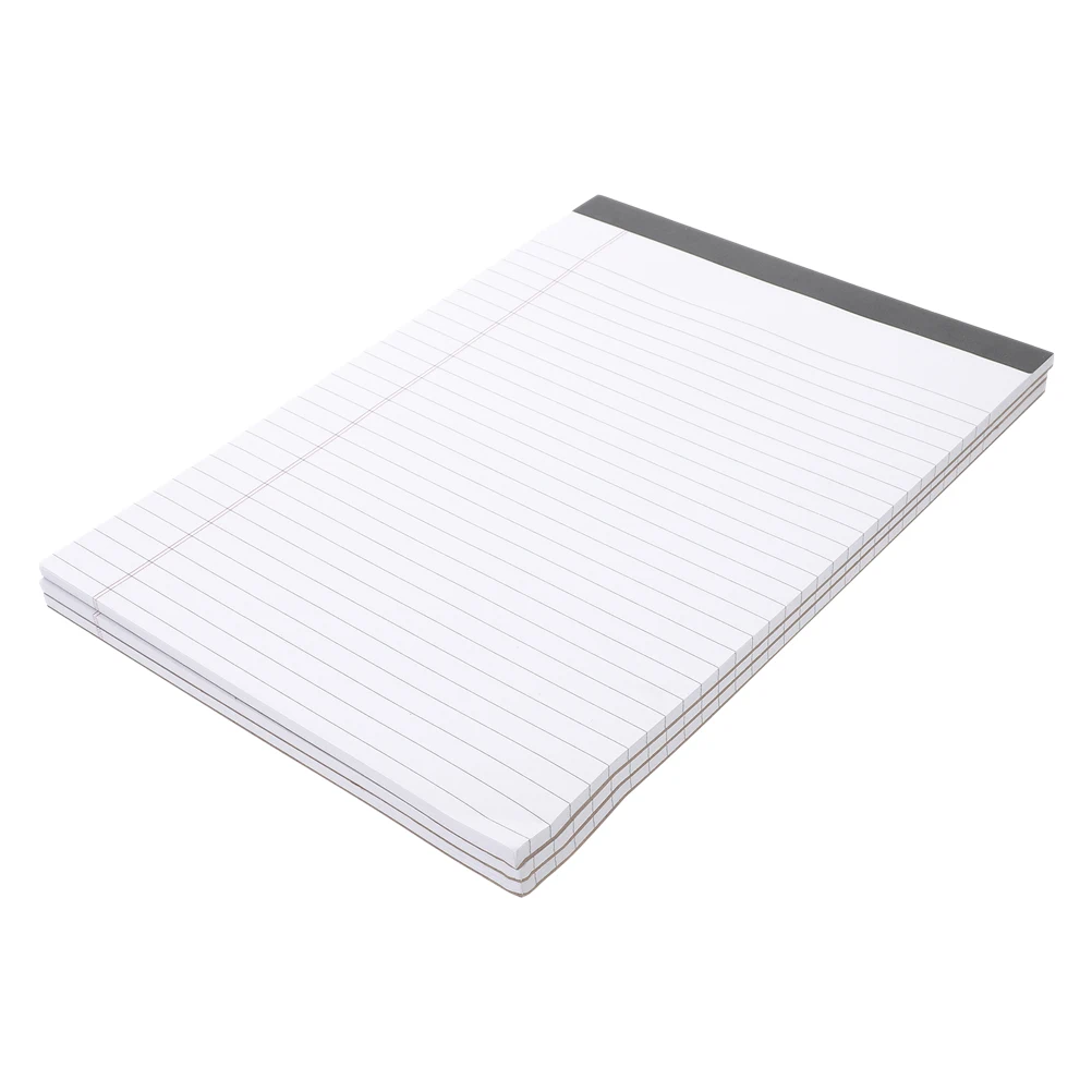 3pcs A4 Ruled Thickened Notepad Tear Off Memo Pad Portable Lined Paper Notebook For Office Study Meeting Students Work Legal