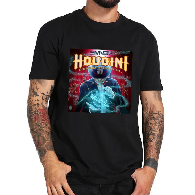 

Eminem Houdini New Album T Shirt Cute Print Kawaii O-neck Tee-shirt Short Sleeve Cartoon Unisex Tshirt Comfortable Cute Clothes