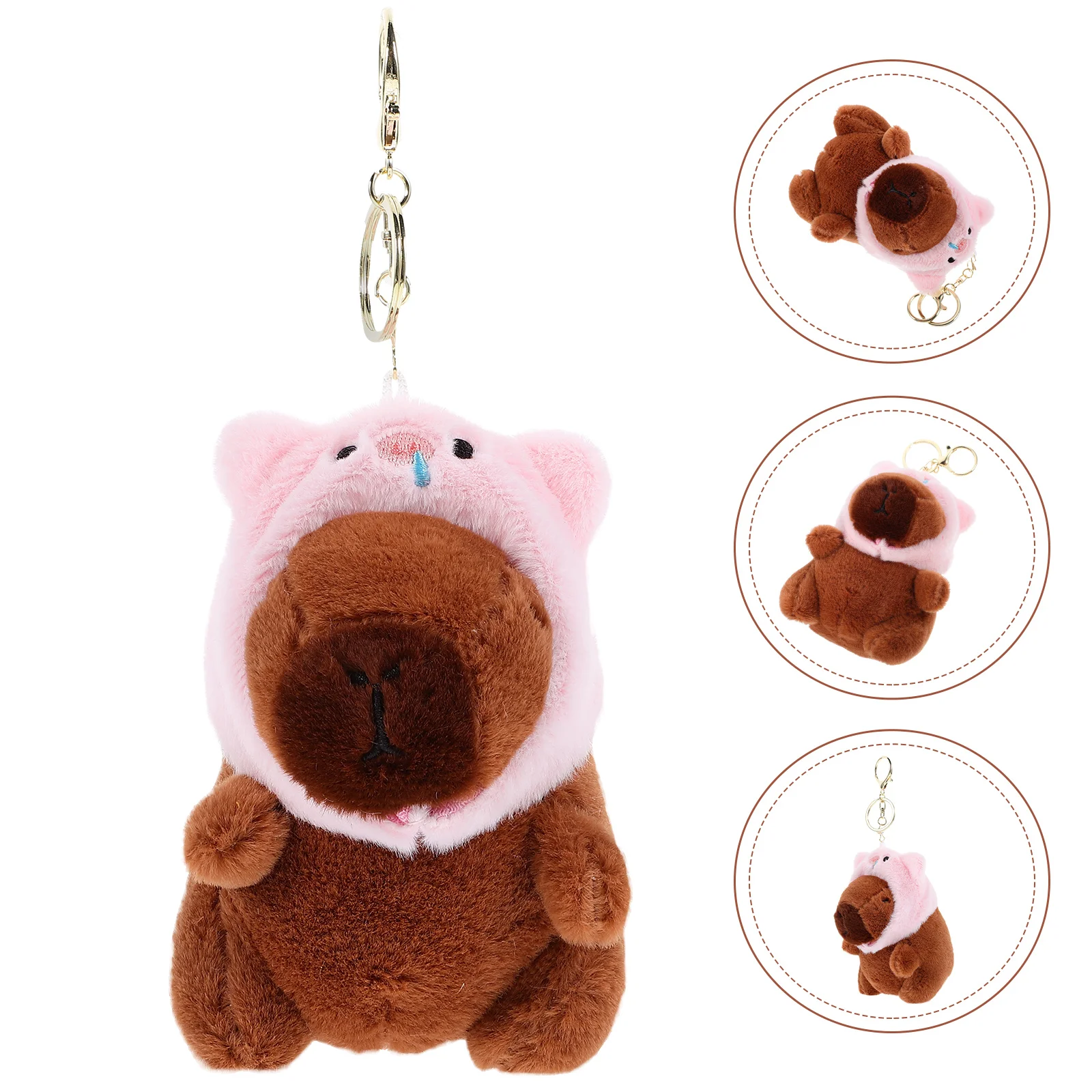 Capybara Keychain Plush Keyring Adorable Bag Pendant with Backpack Pp Rings