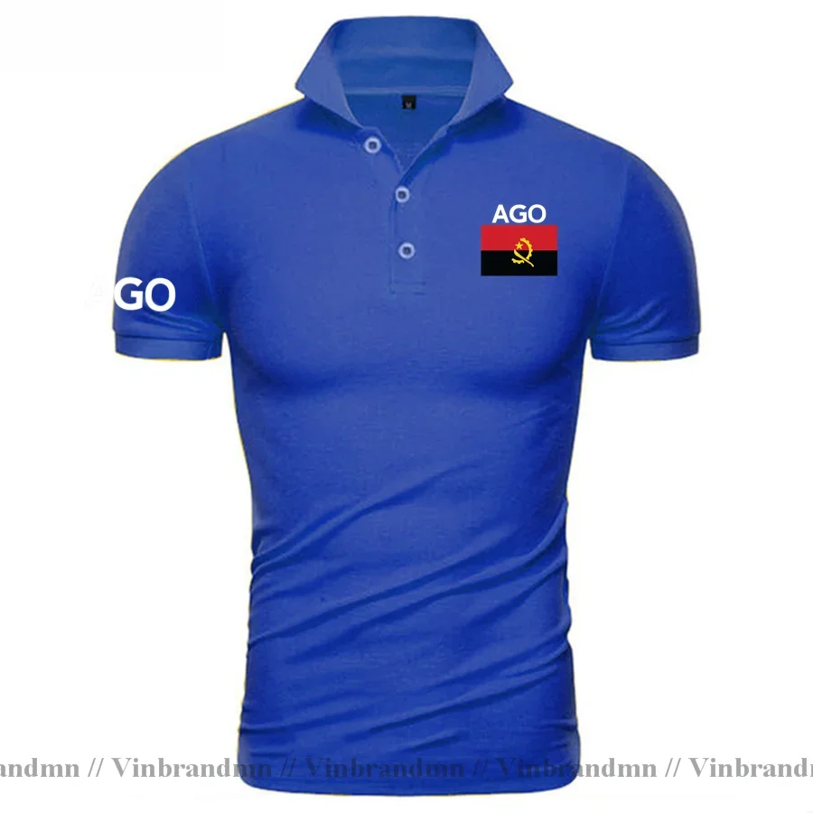 Republic of Angola Angolan Polo Shirts Men Short Sleeve Fashion Brand Shirt Country Flag Design Clothes Nation Team AGO Ngola AO