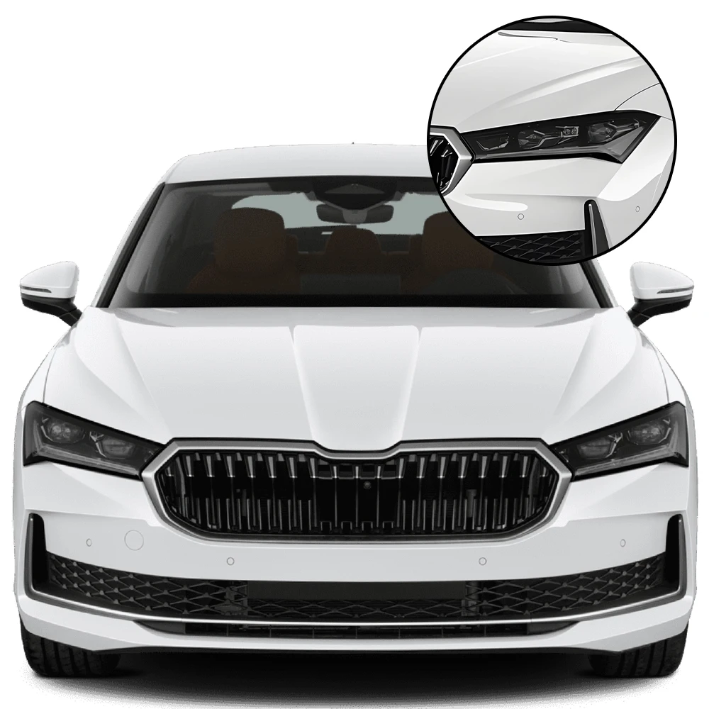 

Anti-Scratch TPU PPF Headlight Cover for Skoda Superb MK4 2026-2026 High Gloss Smoke Black Pre-Cut Vinyl Wrap Protection Film