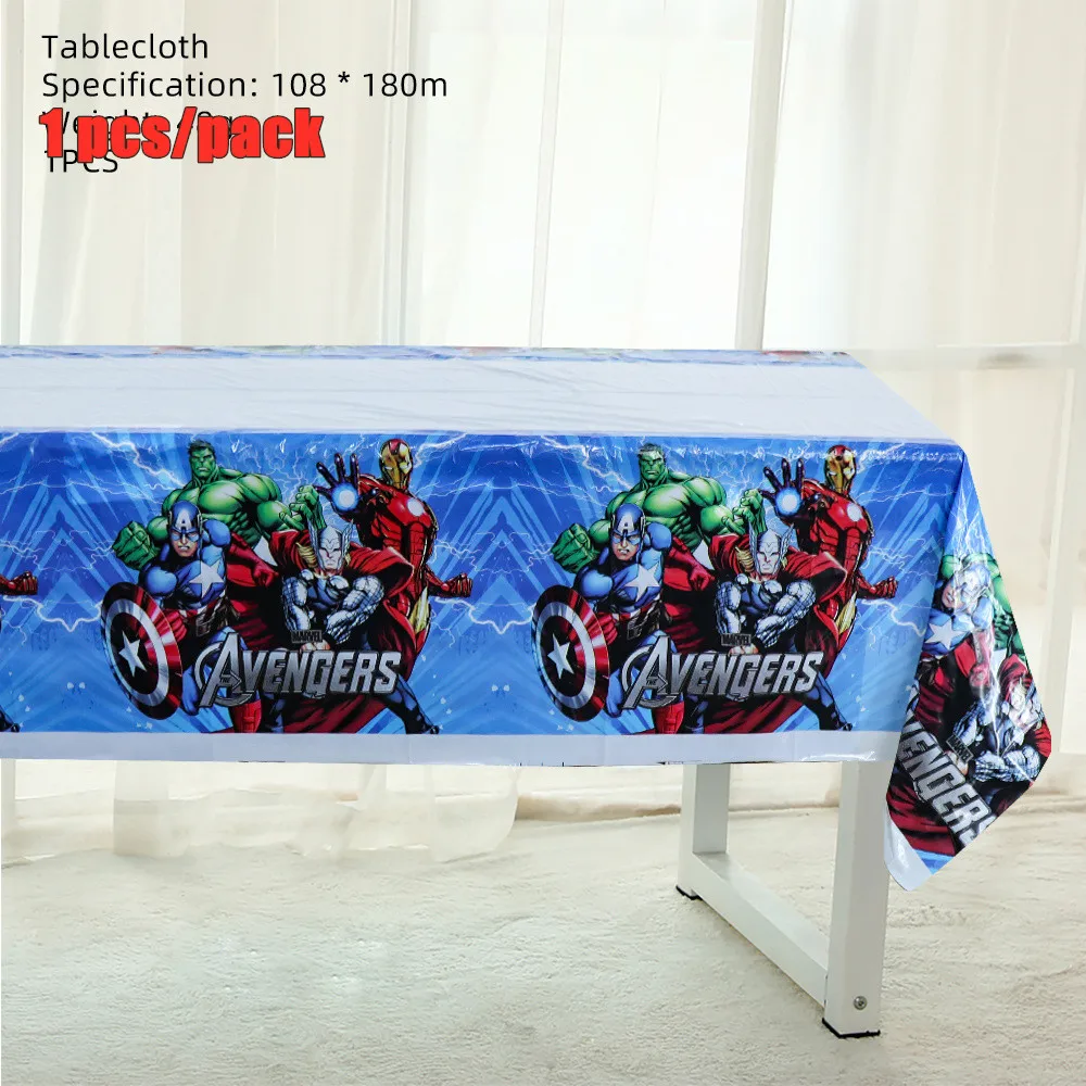 Hot Avengers Tema Forniture per feste di compleanno per bambini Piatti di carta Tazze Tovaglioli Tovaglia Baby Shower Set di decorazioni per feste da supereroe