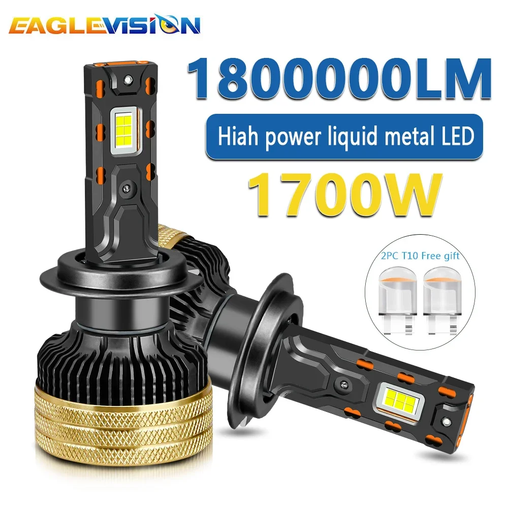 

EAGLEVISION H7 Led Headlight Lamp Bulb for Cars Canbus 6000K High Power 1700W Lighthouse 9005 9006 9012 H1 H4 H7 H11 12V 24V