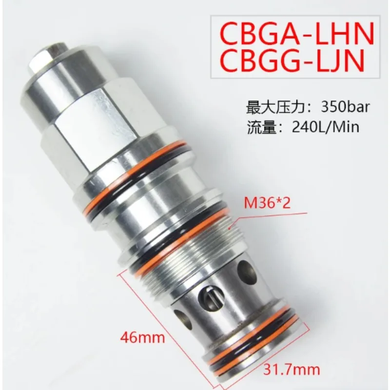 SUN Type Counterbalance Valve Threaded Cartridge Balance Valve CBGA-LHN CBGG-LJN 240L