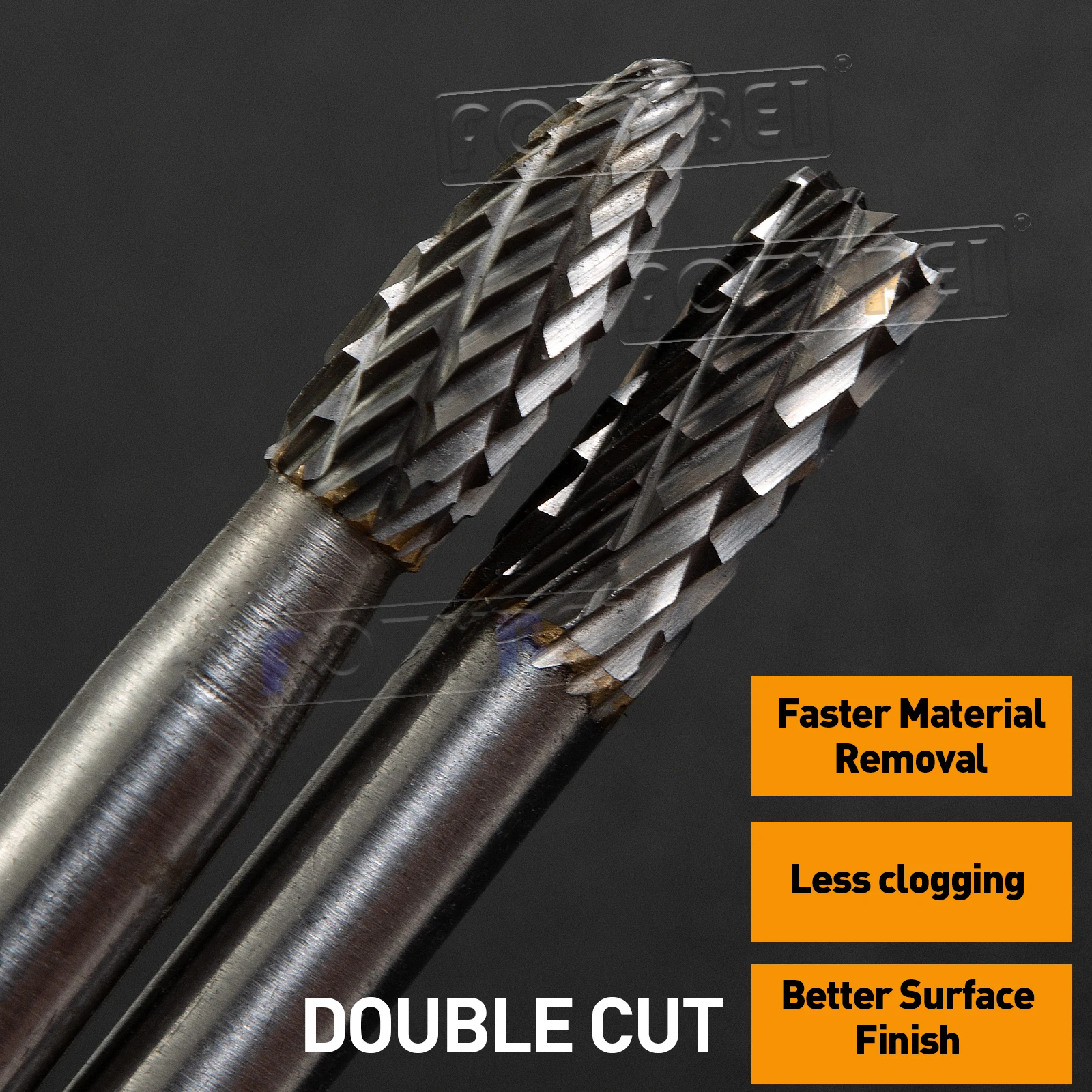 6mm Schaft Doppelschnitt-Hartmetallfräser, superharte Schnitzfeile für Metall, Holz, Stein, Fräsen, Polieren, Rotationswerkzeug – Detail 9
