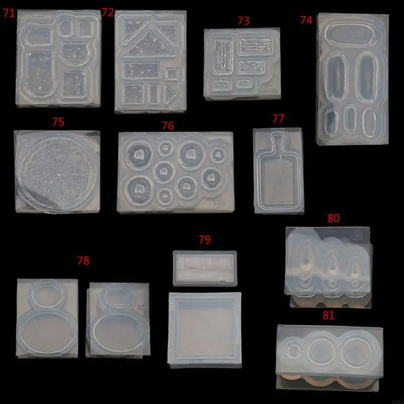 N5KA Tableware Epoxy Resin Casting Mold Miniture for Play Mold Bottle Pendant