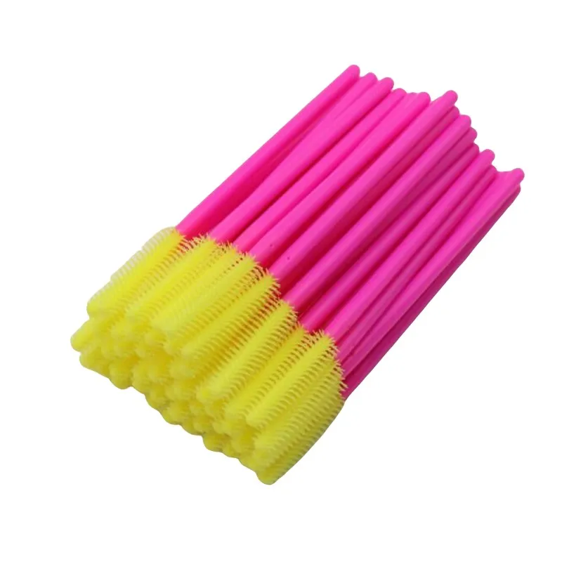 50 sztuk jednorazowe silikonowe szczoteczki do rzęs różdżki do tuszu do rzęs aplikator grzebień do brwi Microbrush materiały do przedłużania rzęs narzędzia do makijażu — zdjęcie 2