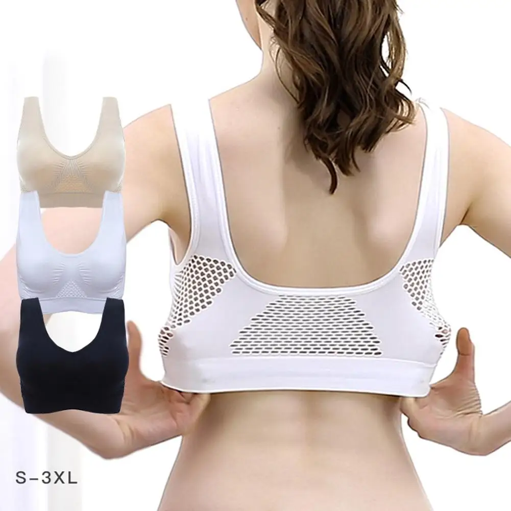 Seamless Wire Free Vest Bra Push Up Yoga Bra Crop Top Wireless Padded Comfy Gym Yoga Underwear Breathable Workout Fitness Top