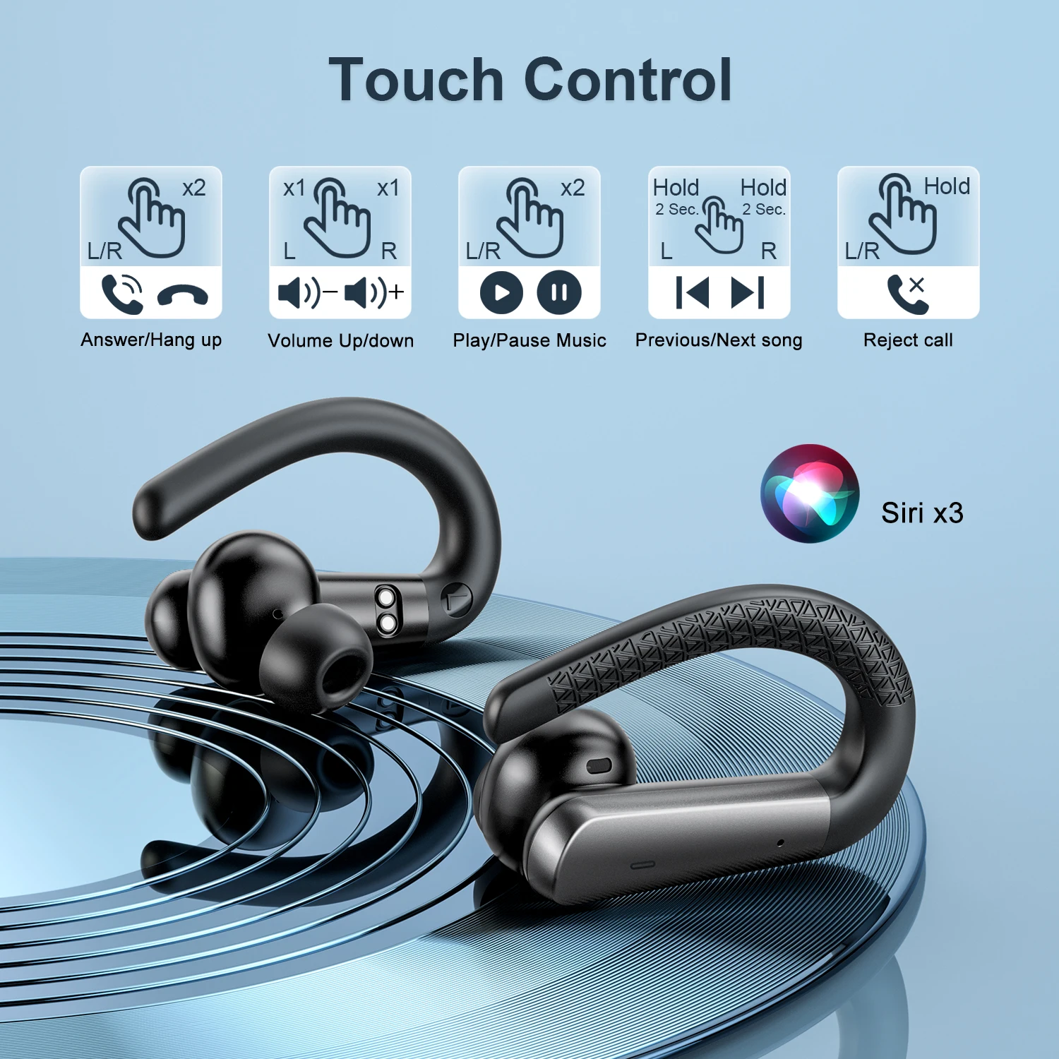 جديد Bee X13 سماعات لاسلكية TWS سماعات أذن رياضية سماعة رأس بخاصية البلوتوث 40 ساعة مع ميكروفون IPX6 سماعة أذن مقاومة للماء مع شاشة LED