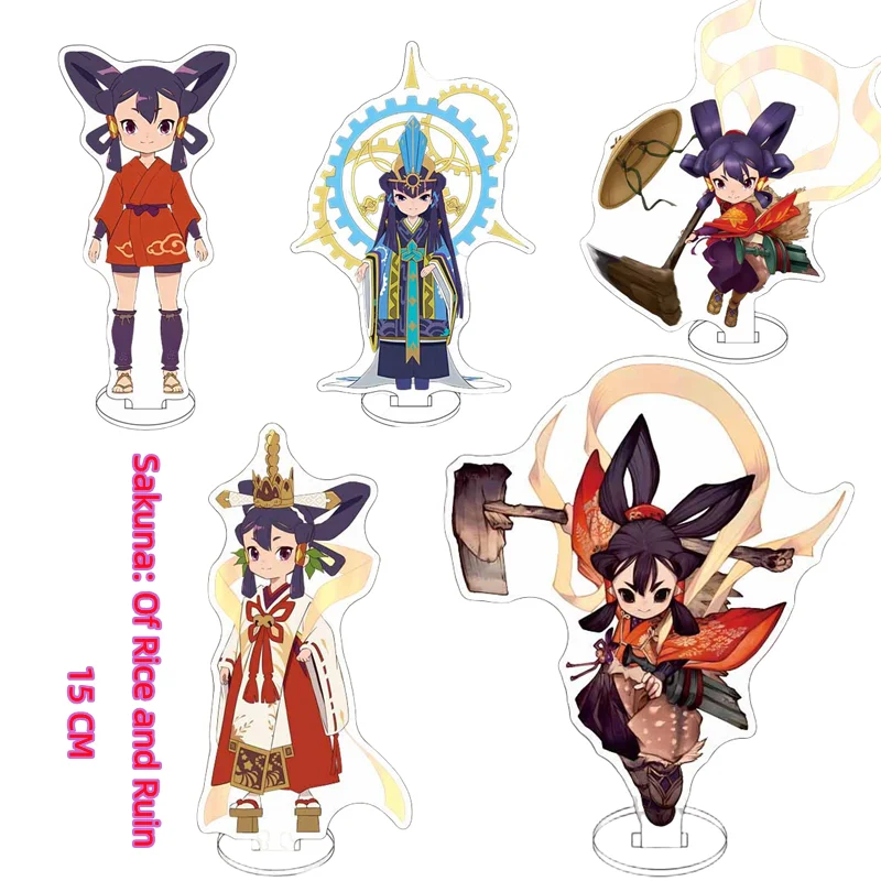 

15CM Sakuna: of Rice and Ruin; Anime Cosplay Costumes Acrylic Key Chain Keychain Accessories Acrylic Stand