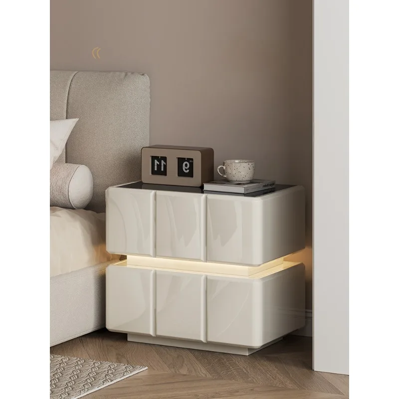 Smart bedside table: modern and simple Internet celebrity smart bedside cabinet, light luxury, high-end sense of bedroom, small