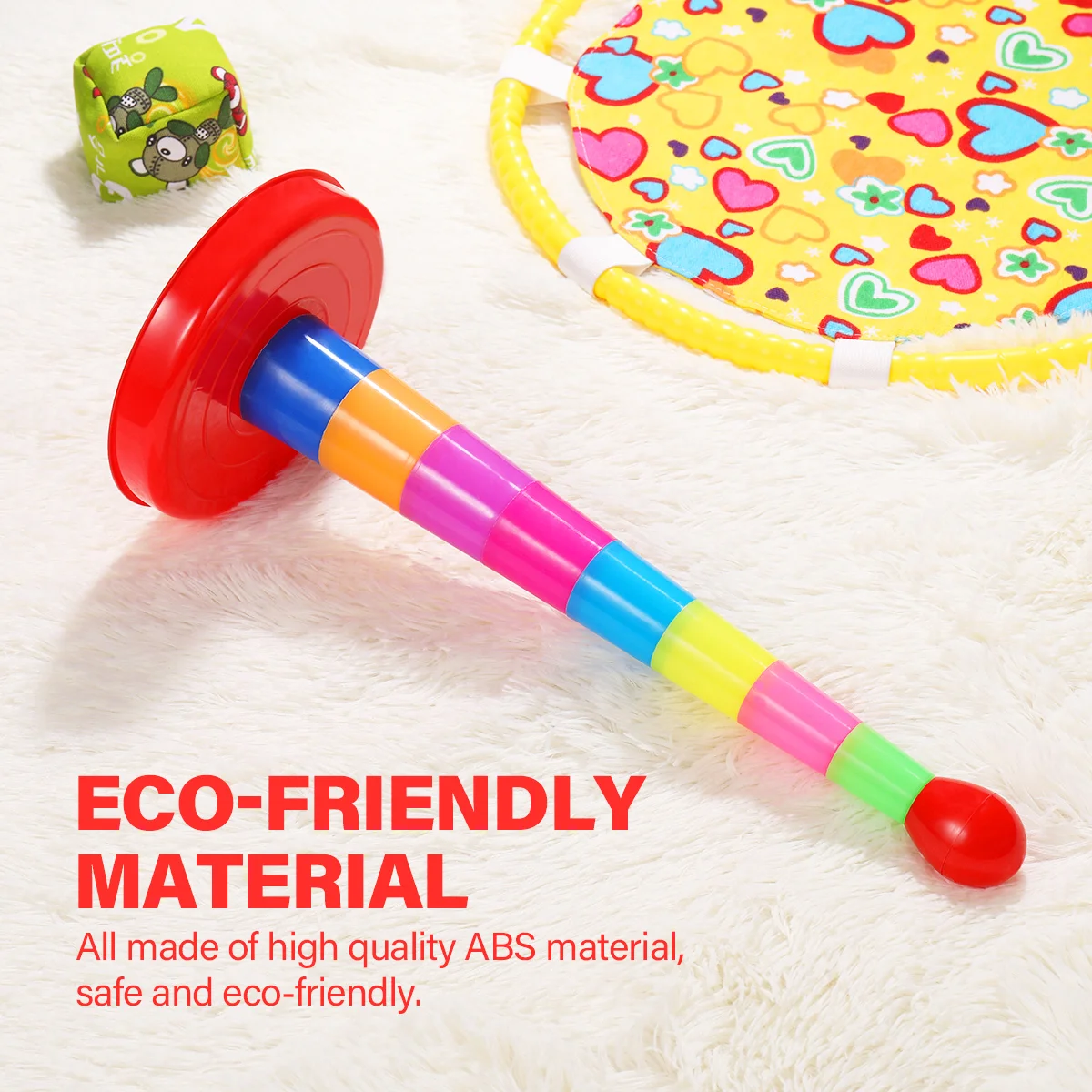 TOYMYTOY Educational Colorful Ring Toss Puzzle Toys Plastic Intelligence Development Parent-child Sports Game