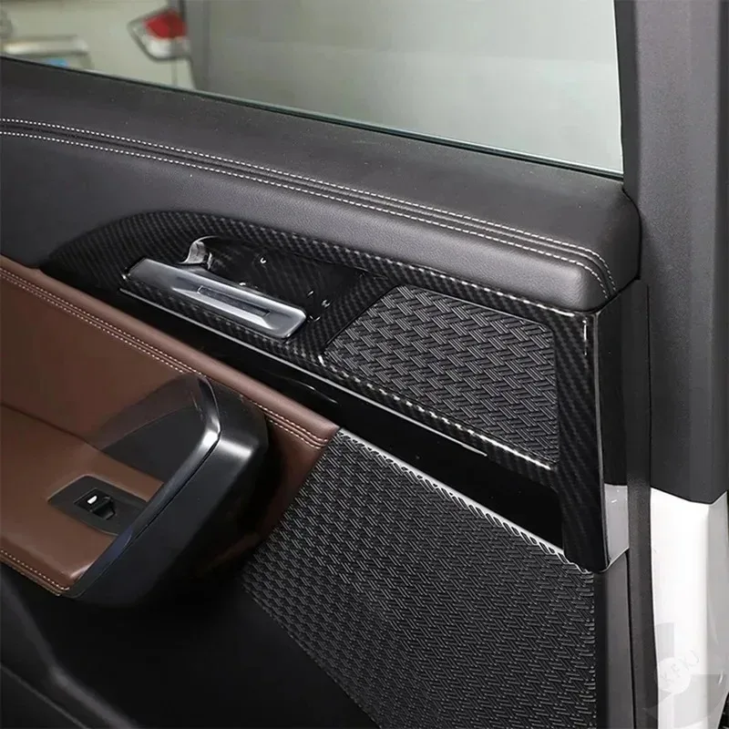 

Новинка для X1 U11 2023 2024 для внутренней дверной ручки автомобиля, накладка на рамку, аксессуары - ABS, углеродное волокно