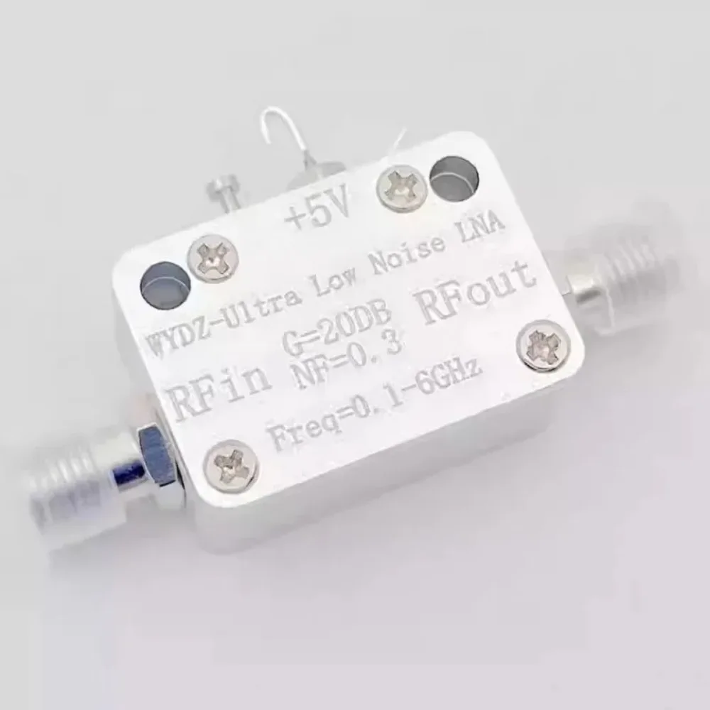 100M-6GHZ 20DB Ultra Low Noise LNA Amplifier NF=0.3 RF Drive Signal Receiver RF POWER Amplifier FM Radio VHF UHF 915MHZ 5.8Ghz