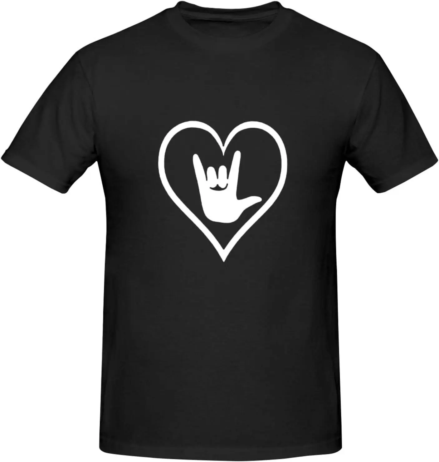 ASL (American Sign Language) I Love You T-Shirt Anime Graphic T-shirts For Men Clothing Women Tees High Quality 100%Short Sleeve