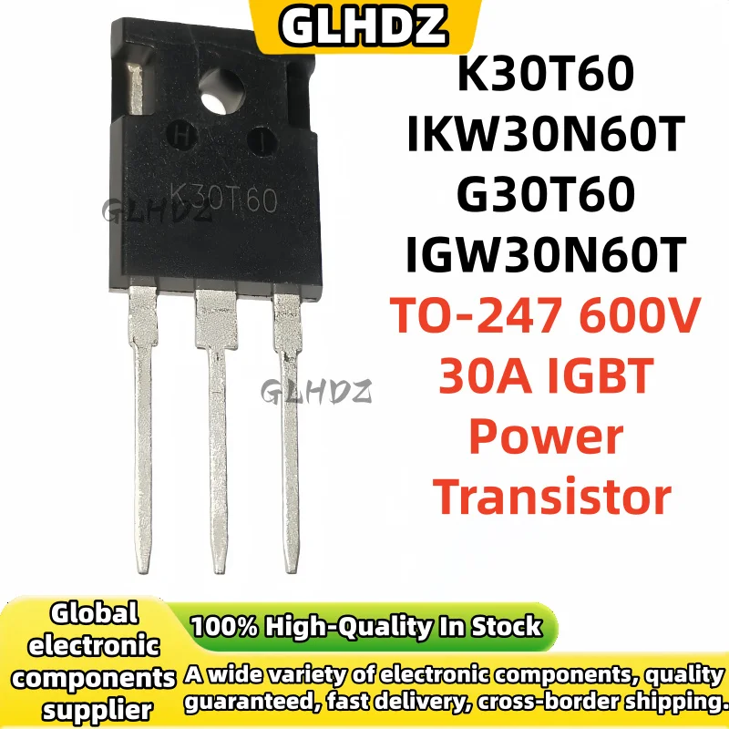 5-10PCS/LOT G30T60 IGW30N60T K30T60 IKW30N60T 600V 30A TO-247 in Stock MOS Field Effect Tube Transistor IGBT