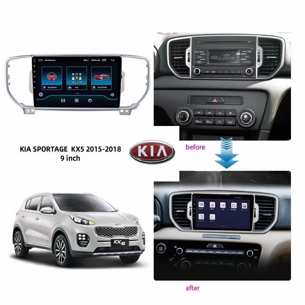 For Kia Smart Run KX5 SPORTAGE KX5 2015-2018 Car Multimedia Player GPS Navigator Screen Audio Radio GPS Navi Head Unit Free Map