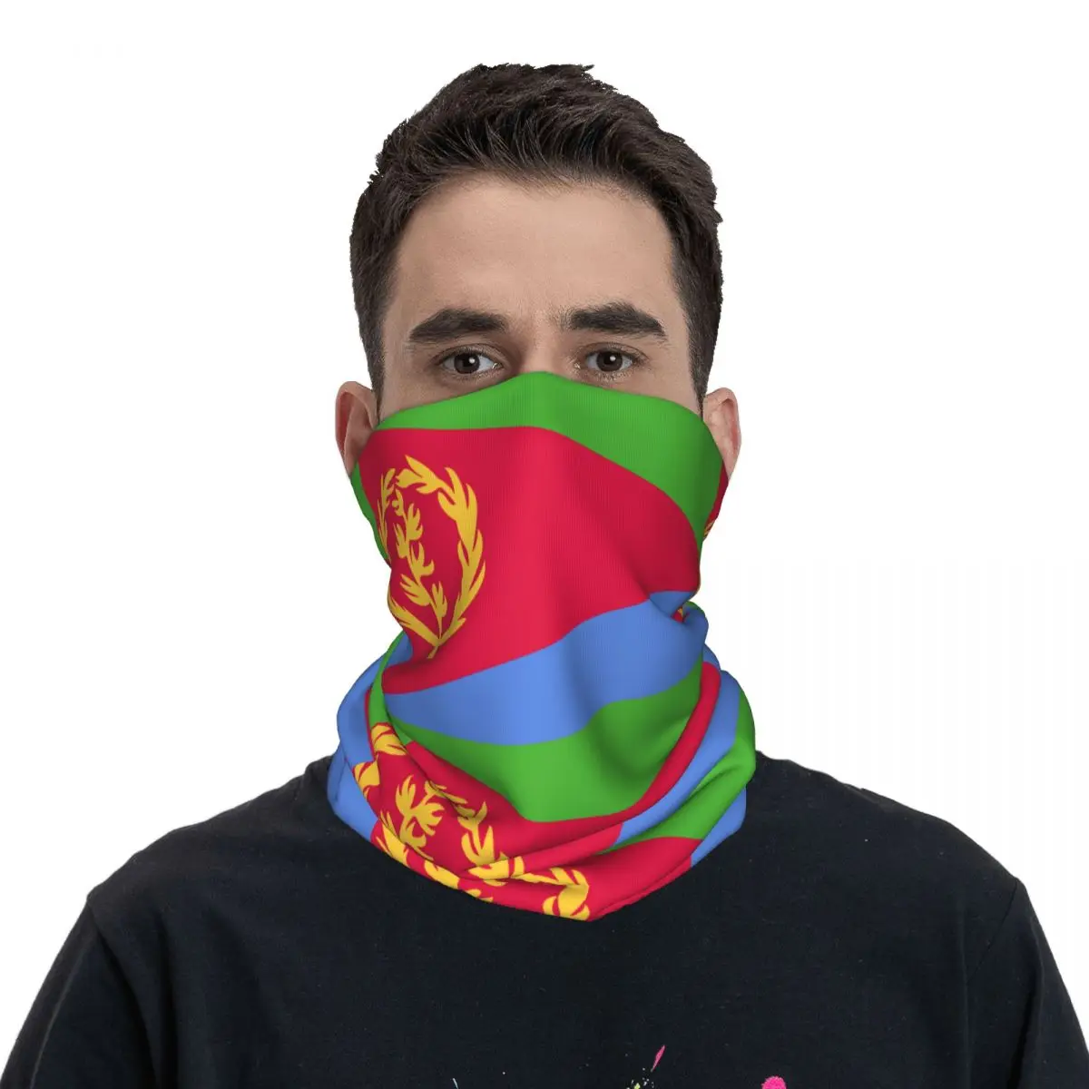 Flaga Erytrei Bandana na szyję Szalik z nadrukiem Wielofunkcyjny szalik rowerowy Kolarstwo unisex dla dorosłych przez cały sezon