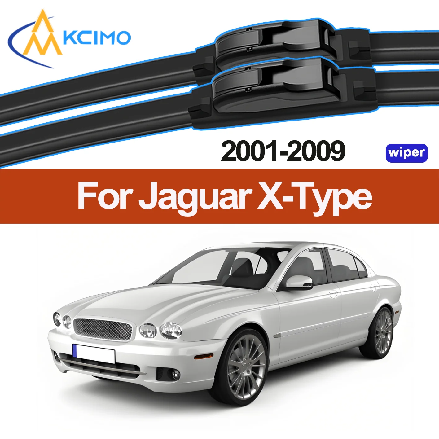 

KCIMO 2PCS New Front Windshield Wiper Blade for Jaguar X-Type X400 2001-2009 Front Windshield Auto Wipers Blade Accessories 2009