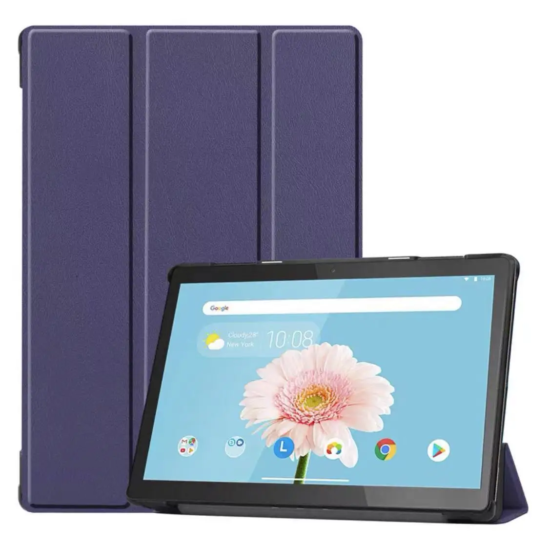 For Lenovo Tab P10 E8 E10 TB-X104F TB-X705 TB-8304F Flip Cover Protective Shell Smart Tablet PC Shell PU Leather Magnet Bracket