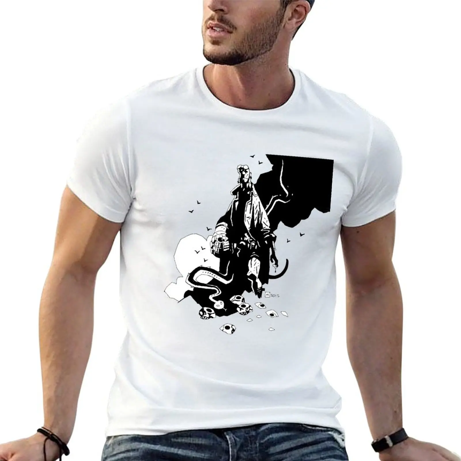 

Hellboy B&W T-Shirt man tshirt man t shirt graphic T-Shirt
