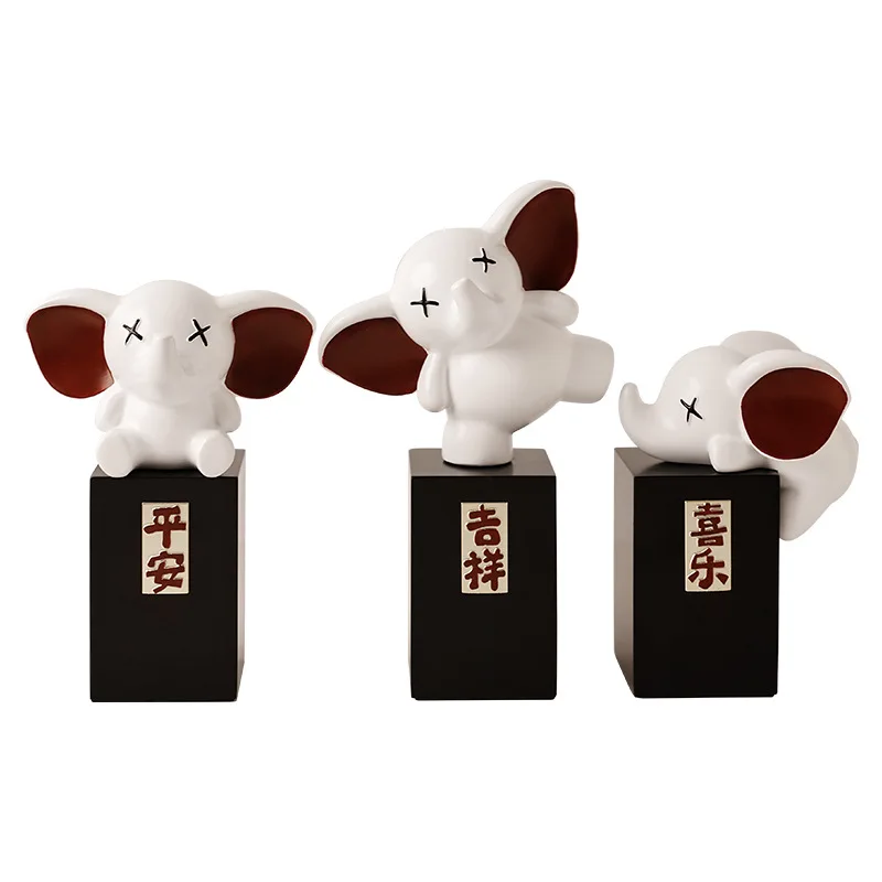 

Elephant ornaments, living room TV cabinet wine cabinet entrance modern home accessories