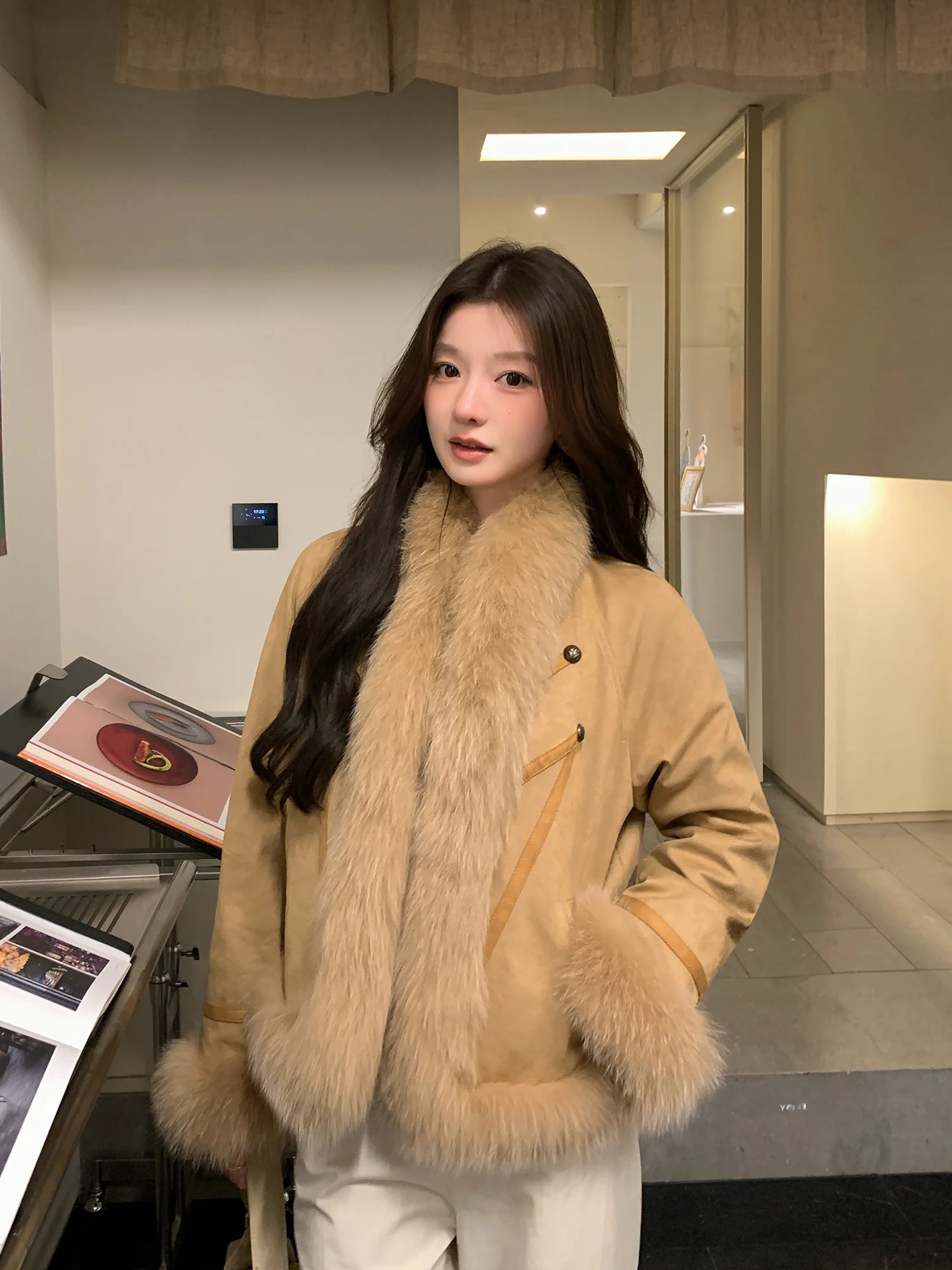 

Зимнее пальто для девочек LM Brownie с меховым воротником, 90% пуха, для молодых женщин, удобное, теплое, в корейском стиле