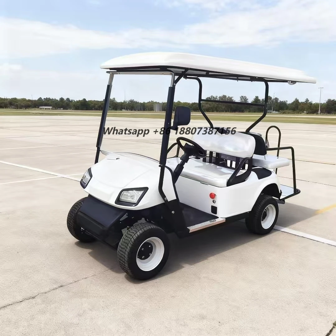 High Performance Popular Golf Club Cart Leisure Sightseeing 4 Passenger Lifted Golf Carts on Sale with Dashboard