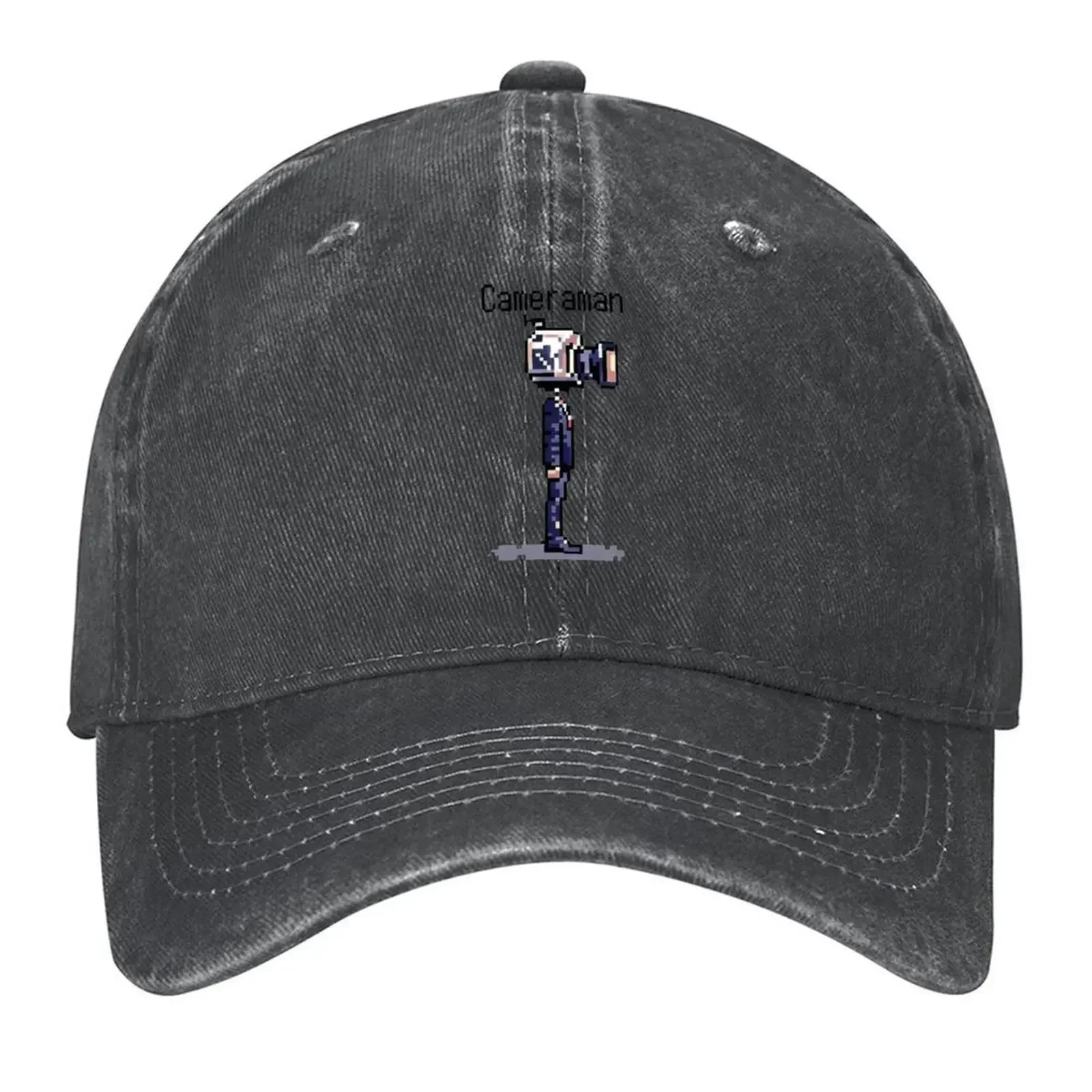 New Caméraman de Skibidi toilette meme pixel art Baseball Cap golf hat genuine sun hat luxury woman cap |-F-| Girl'S Hats Men's