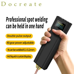 80 Gears Spot Welder Adjustable Portable Handheld Digital Display Mini Spot Welding Machine Automatic Trigger for 18650 Battery