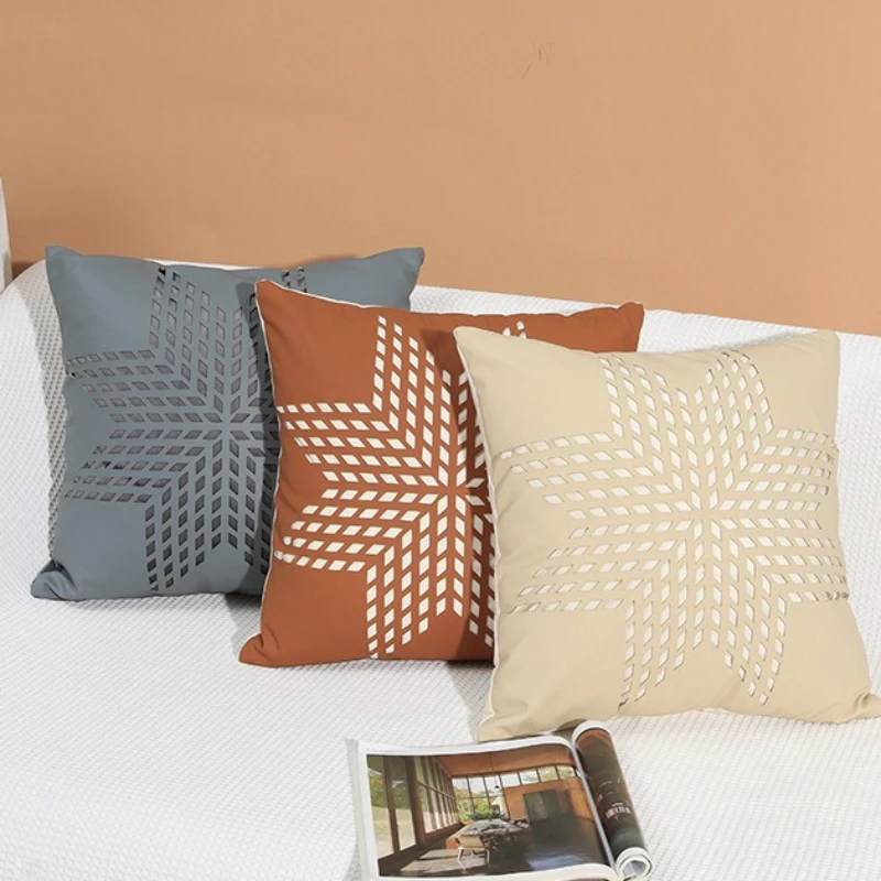 30X50/45X45CM Orange Openwork Throw Pillow Cover Nordic Light Luxury Homestay Cushion Cover Decor Home Decorative Pillowcase