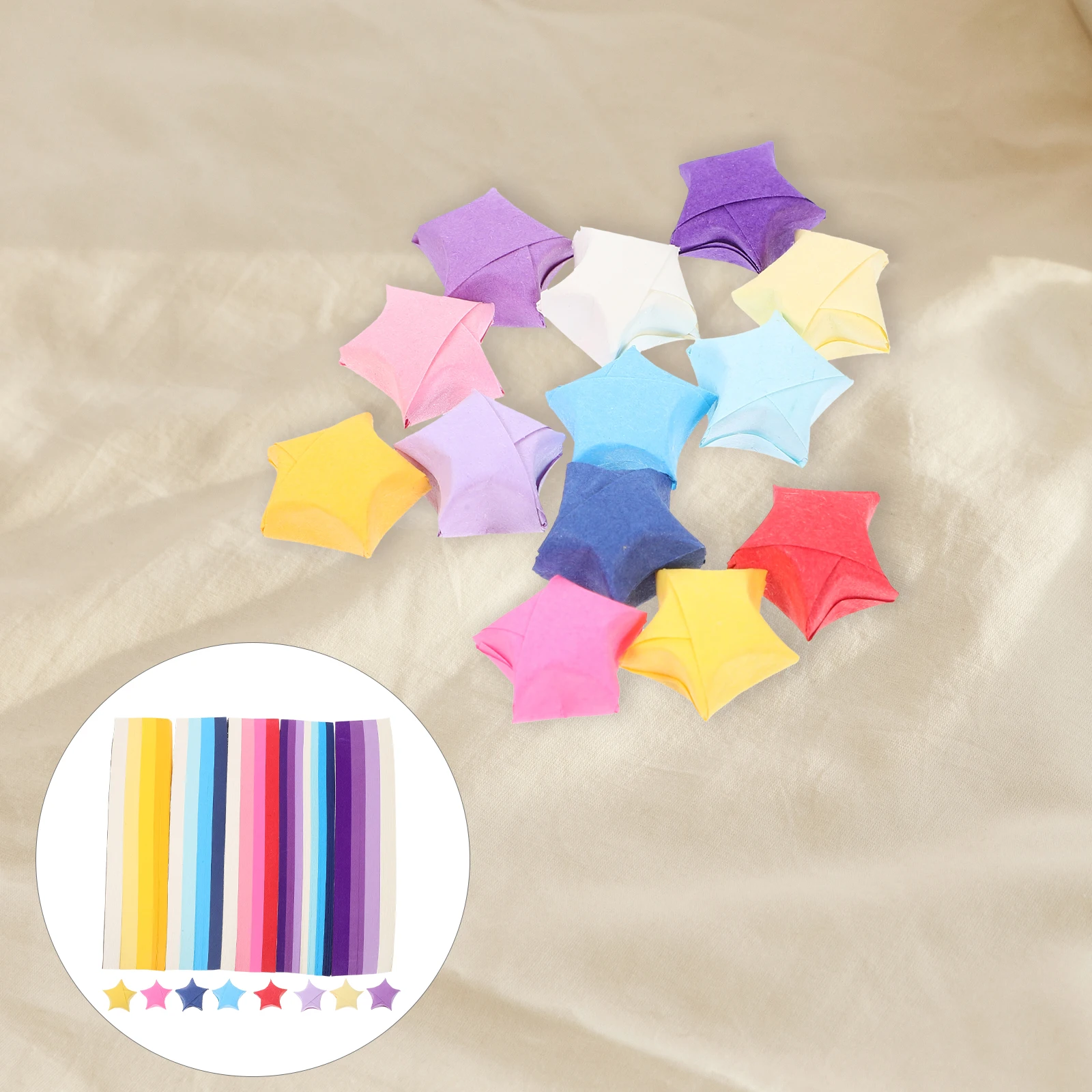 

2700pcs Five pointed Star Paper Strips Crafts Beautiful Colors Decorative DIY Projects Photo Props Holiday Gifts
