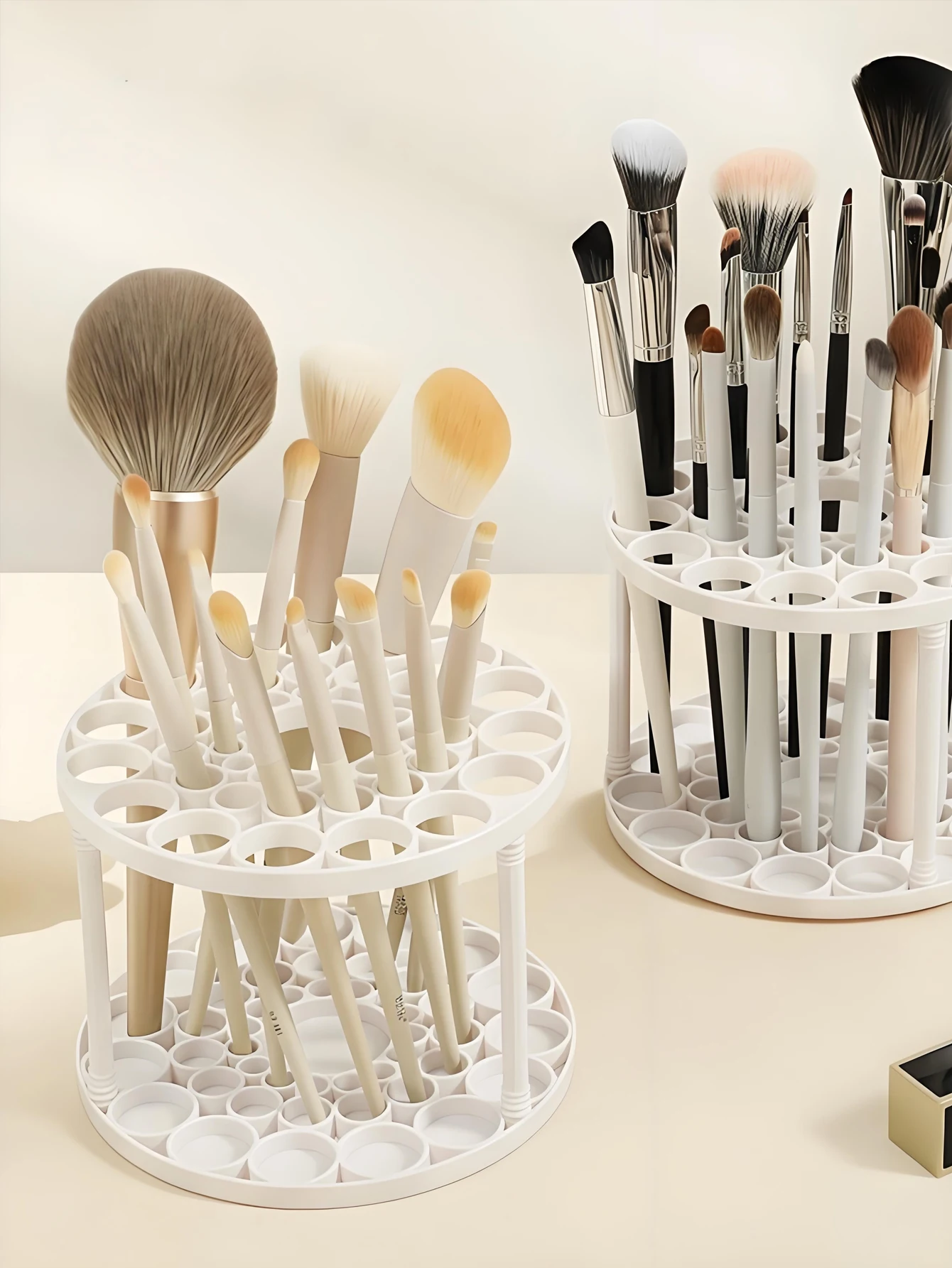 1/2 قطعة تخزين سطح المكتب 48 فتحة رف تخزين متعدد الأغراض مناسب لقلم أحمر الشفاه لفرشاة التجميل