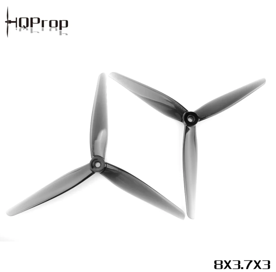 2 пары HQProp 8X3.7X3 8037 3-лопастные пропеллеры для Дронов с дальним радиусом действия FPV 8 дюймов Cinelifter
