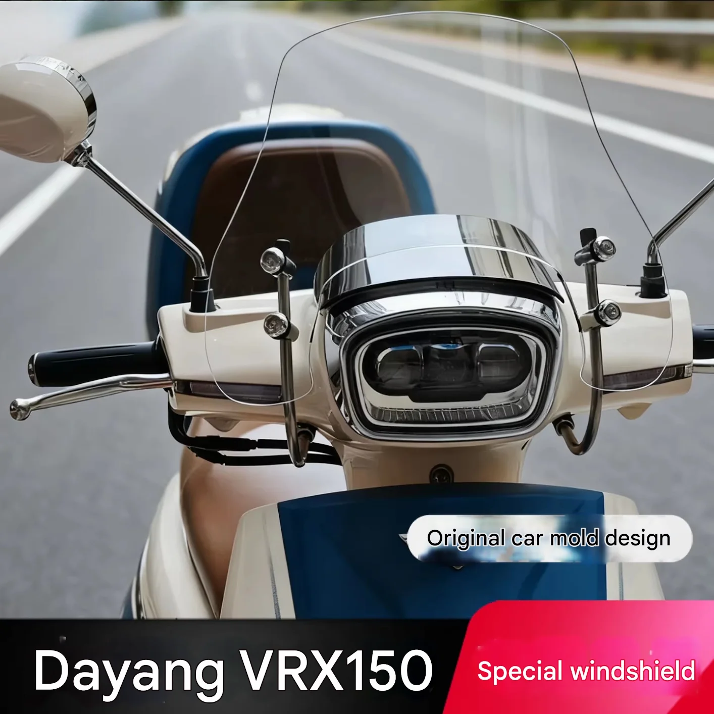 FOR Premium Front Wind Deflector for Dayang VRX150 Anti-UV Anti-Yellowing Windshield Ideal for Daily Commute And Tours