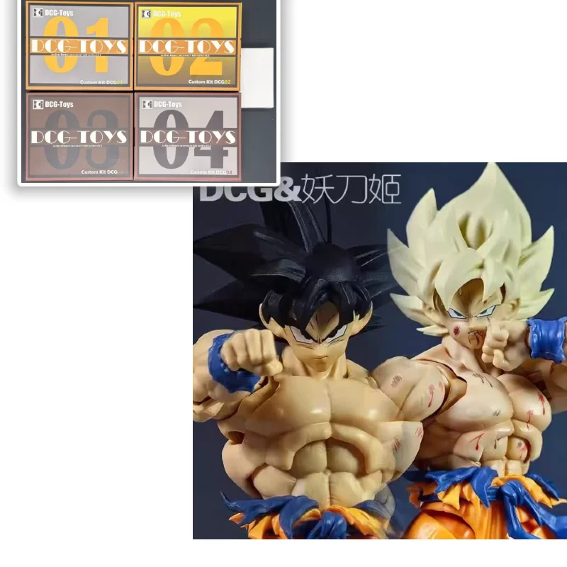 

В наличии: Игрушки DCG Toys Dragon Ball Z SHF DCG001 DCG002 DCG003 DCG004 SUPER SAIYAN SSJ SON Goku, набор головных фигурок, аниме-модели, игрушки