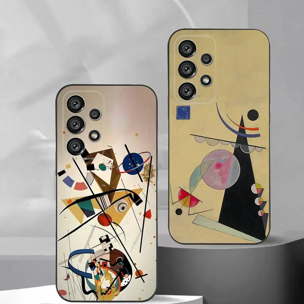 

W-Wassily Kandinsky Artistic Phone Case For Samsung S25,S24,S21,S22,S23,S30,Ultra,S20,Plus,Fe,Lite,Note,10,9,5G Black Cover