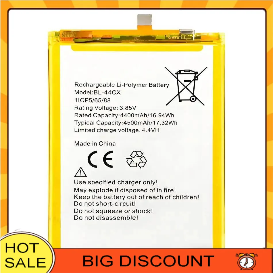 Mobile Phone Battery Stable 4500Mah BL-44CX For Infinix X687 Zero 8 8I CE9 Zero8 Long Lasting