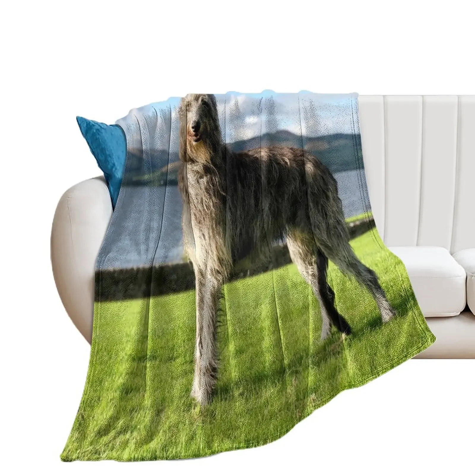 Stunning Scottish Deerhound in Scotland Throw Blanket For Sofa Thin Stuffeds Blankets