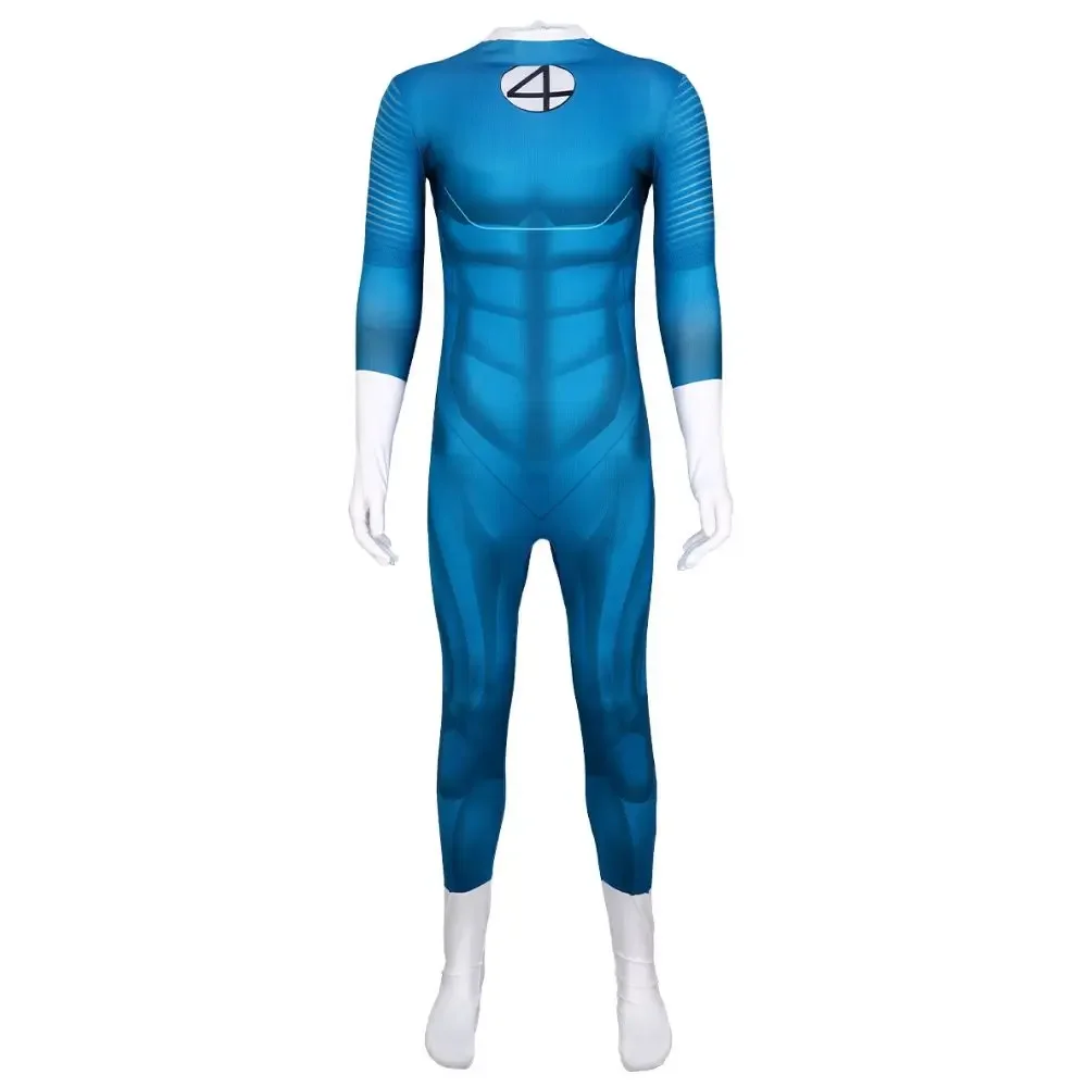 CosplayAdult niños fantásticos cuatro disfraz de Cosplay disfraz fantástico 4 Zentai traje mono trajes de juego de rol Halloween carnaval C