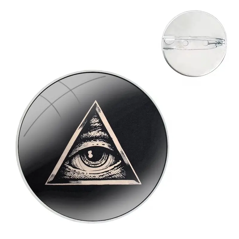 의류용 핀 배지 금속 브로치, 배낭 장식 선물, 피라미드 눈 기호, 일루미나티