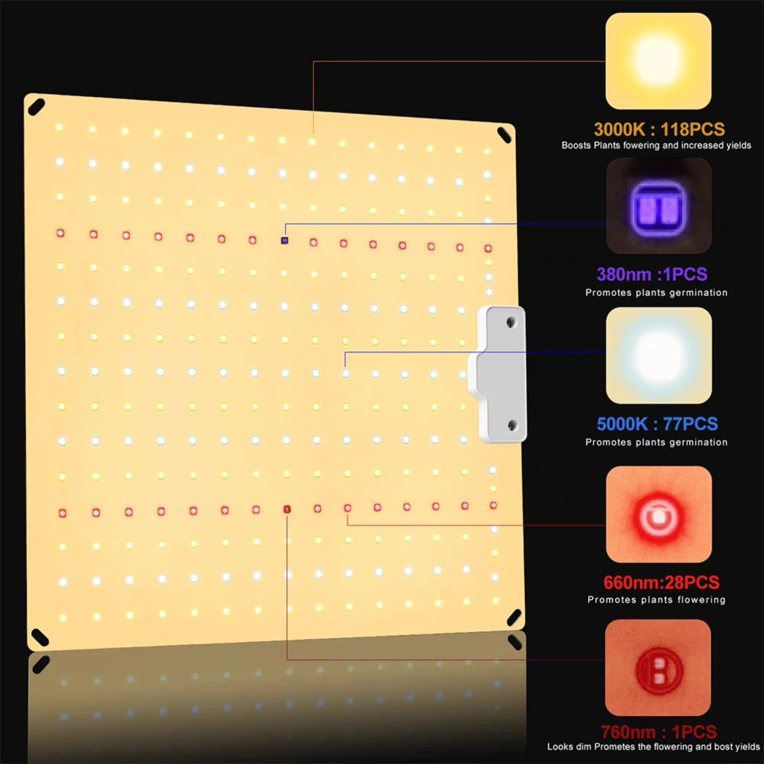 1/2 قطعة سامسونج الكم تنمو أضواء 600 واط LED النمو مصباح الطيف الكامل Phytolamp للداخلية الخضار زهرة الدفيئة نبات عصاري #2