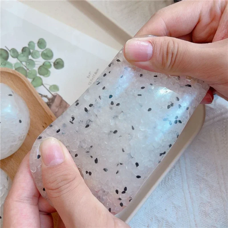 Simulation Rice Squeeze Stress Ball Slow Rebound Fidget Relief Luxury GEM Pearl Anxiety Handmade Non-toxic Toy For ADHD Gift ﻿
