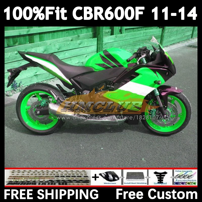 Repsol green OEM Fairing For HONDA CBR 600 F 600F CBR600 F4i 54No.69 CBR600F 11 12 13 14 CBR600F4i 2011 2012 2013 2014 Injection