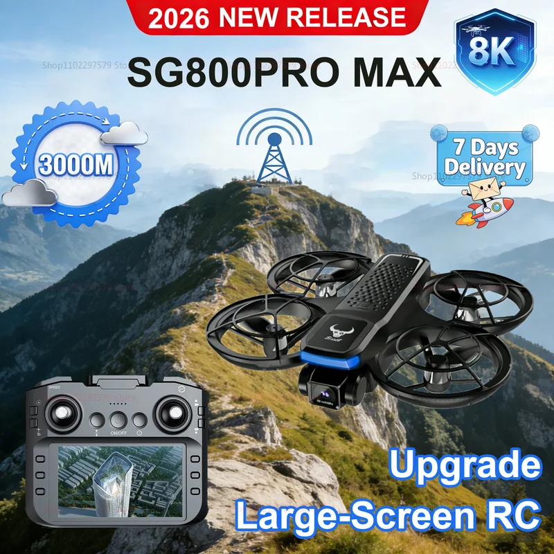 SG800 PRO MAX 8K Dual Camera Drone Quadcopter Brushless Motor Optical Flow Remote Control For Outdoor Aerial Photography Gifts