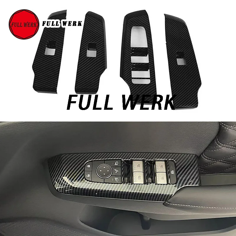 

1 Set ABS Car Window Switch Panel Trim Decoration Cover Sticker Protector Frame for Mitsubishi Outlander 22-23 Interior Accessor