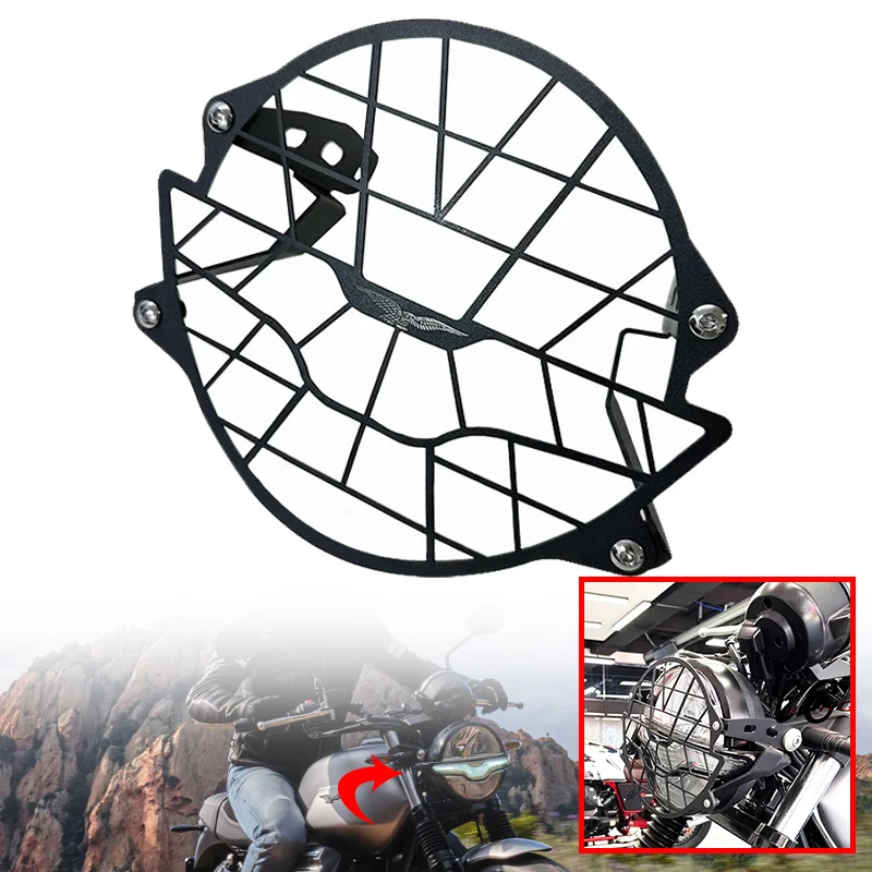 

Подходит для Moto Guzzi V7 850 Stone V7 850 Special V9 Bobber 2021 2022 2023 2024, аксессуары для мотоциклов, защитная крышка для фар