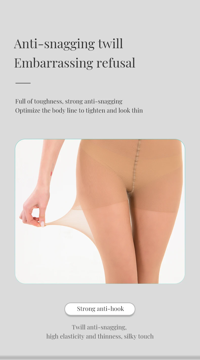 15D Ultradünne Transparente Damen-Strumpfhose in Übergröße Elastische Sexy Nylon-Strumpfhose für Frauen in Übergröße Superelastische Strümpfe – Detail 3