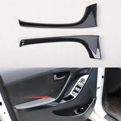 For Hyundai ELANTRA 2012-2016 Car Front Door Armrest Decoration Strips Car Trim Styling Interior Auto Moldings