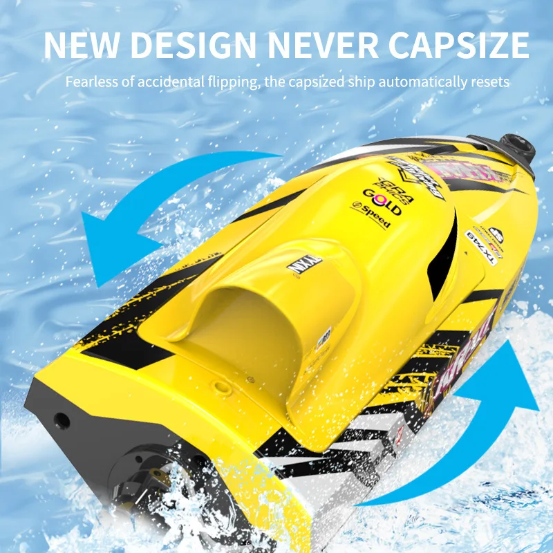 Nouveau jouet électrique étanche télécommandé de bateau à réaction à grande vitesse sans brosse à grande échelle pour les garçons jouet idéal à base d'eau